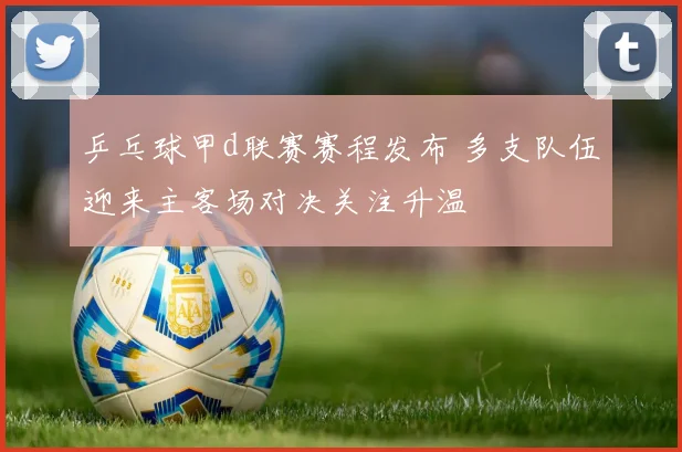 乒乓球甲d联赛赛程发布 多支队伍迎来主客场对决关注升温